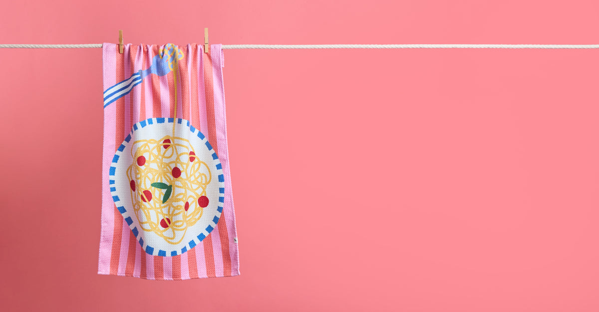 Dock & Bay Tea Towel - Spaghetti No Regretti