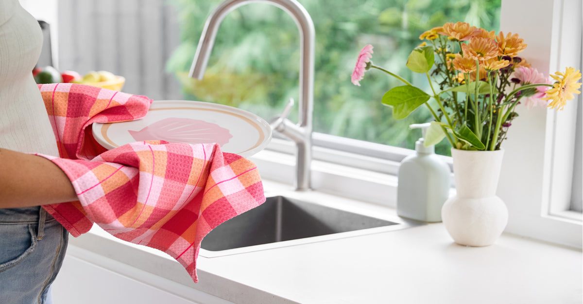 Dock & Bay Tea Towel - Strawberry & Fizz